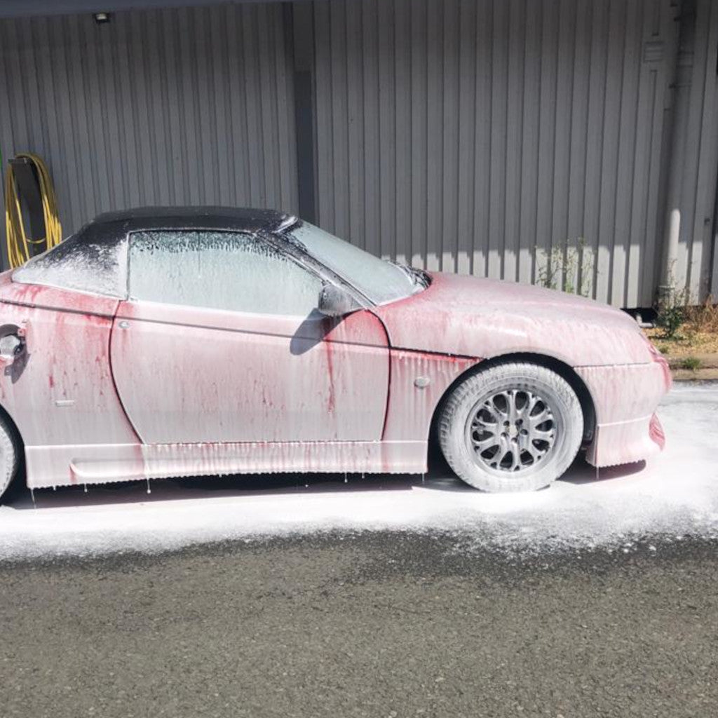 Snow Foamed Car
